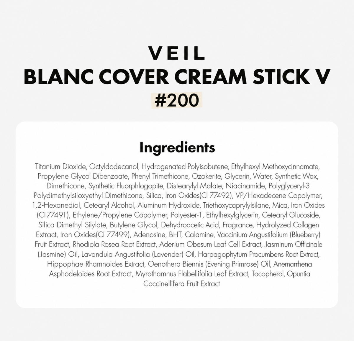 VEIL J-P  Blanc Cover Magic Cream Stick